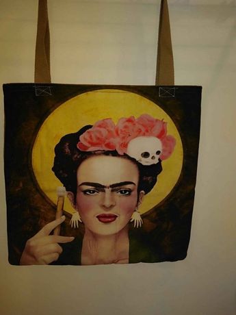 Sac en toile Frida Kahlo 38X 38 cm fait main , neuf